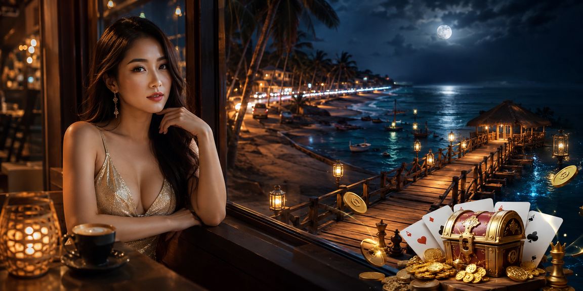Nhóm bạn tại Mũi Né chơi bài và xem kèo thể thao trên điện thoại buổi tối